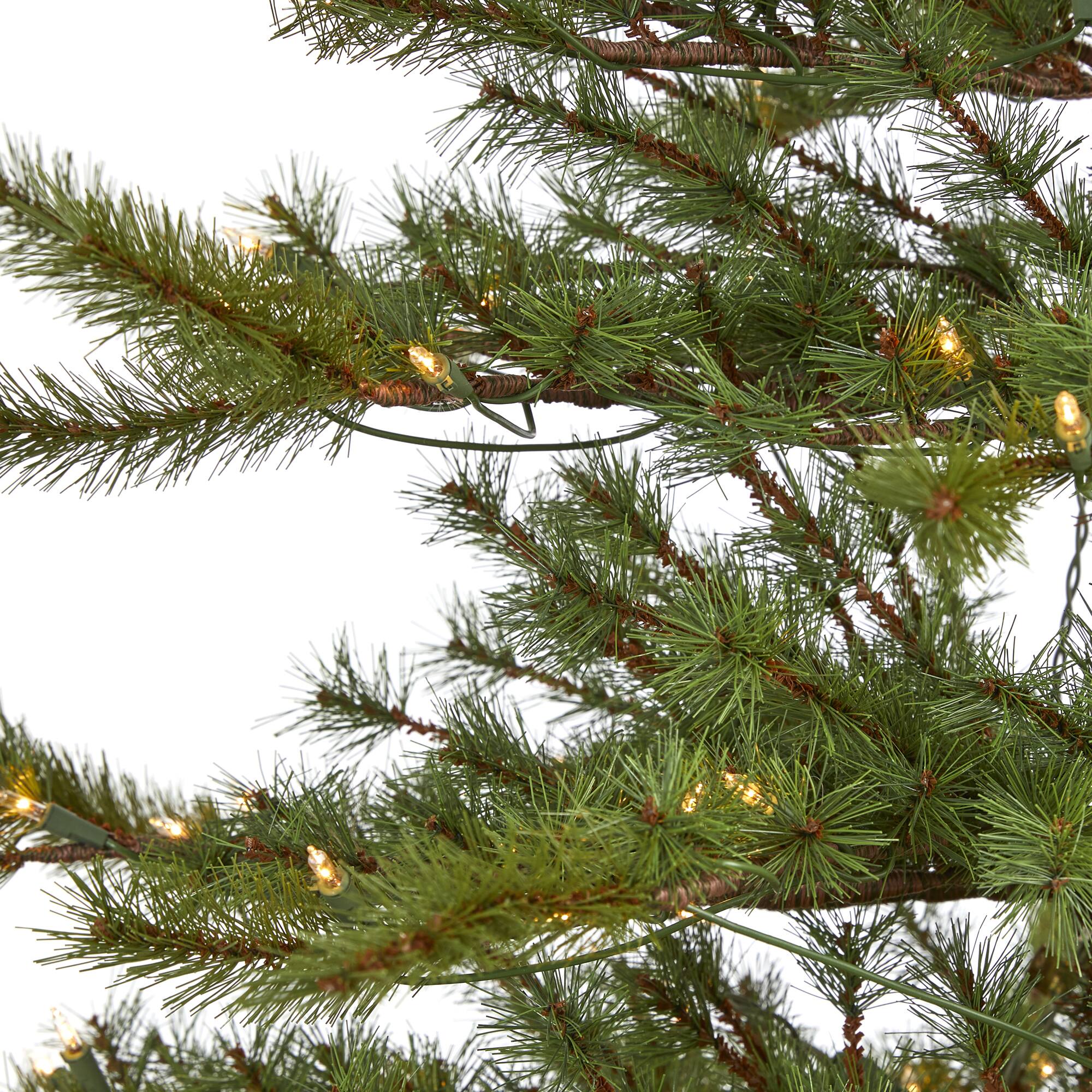 7ft. Pre-Lit Vancouver Mountain Pine Artificial Christmas Tree with Clear Lights